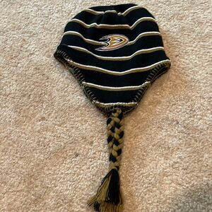 NHL Anaheim Ducks Official Booster Club reversible beanie hat